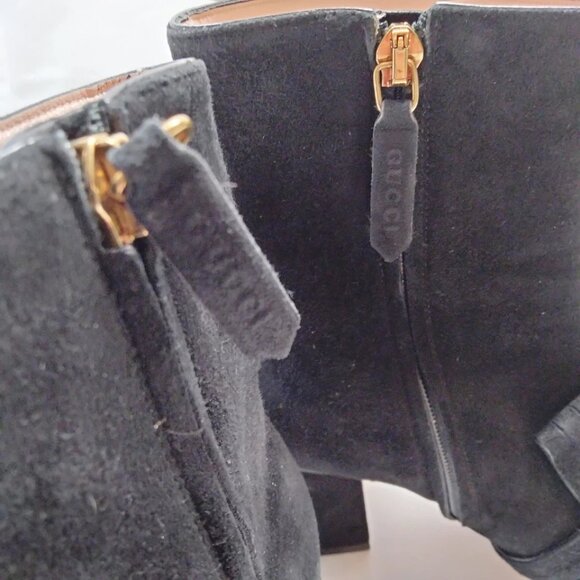 Gucci Boots Women Black Suede 310-071425 - Picture 6 of 9